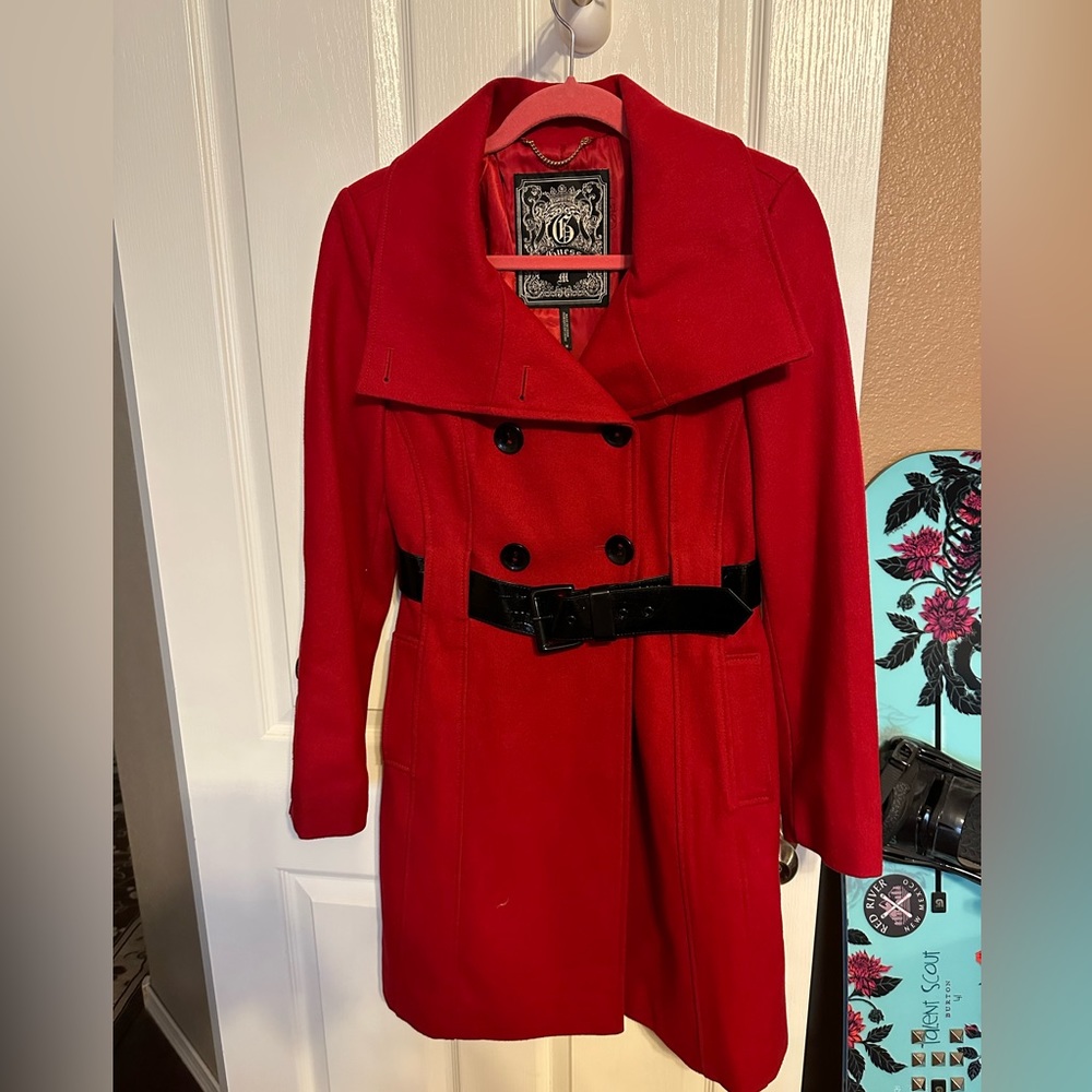 Guess Red coat with belt